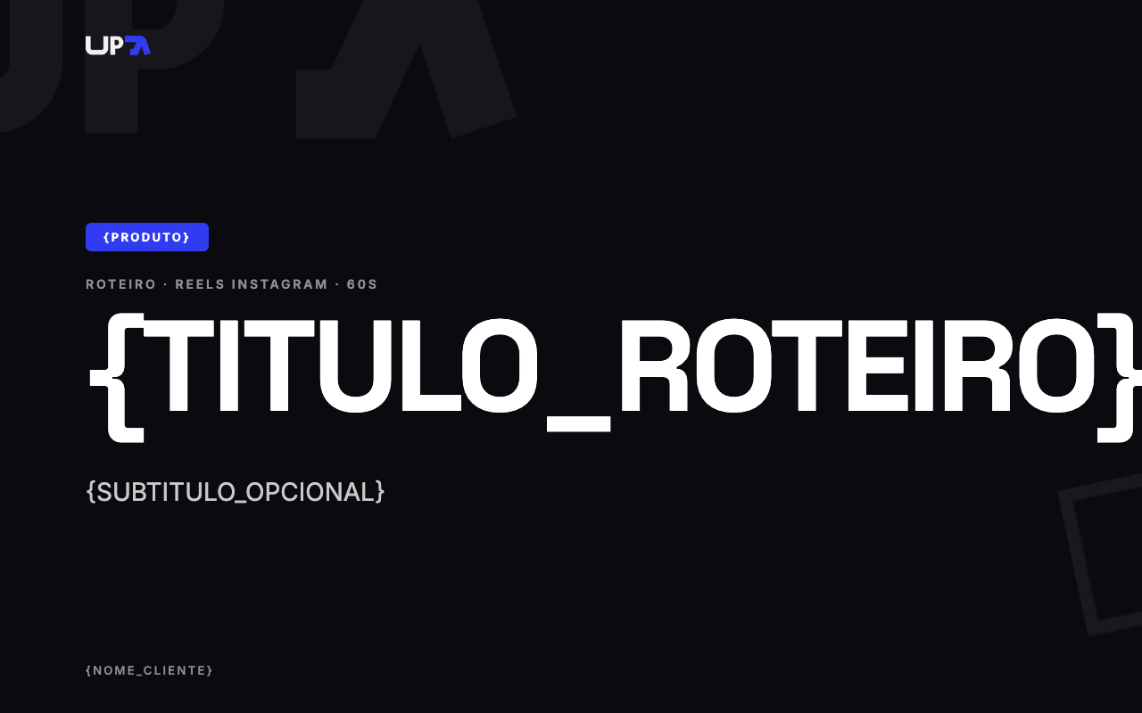 Template Roteiro Reels